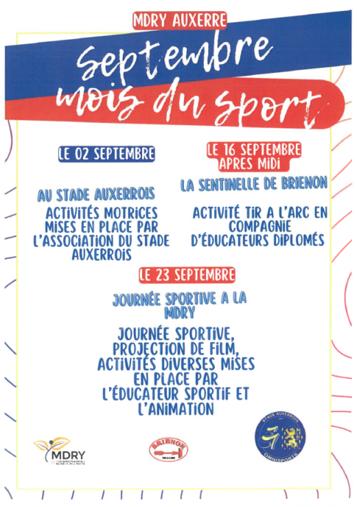Le mois du sport à la MDRY - MDRY